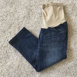 Maternity denim capris